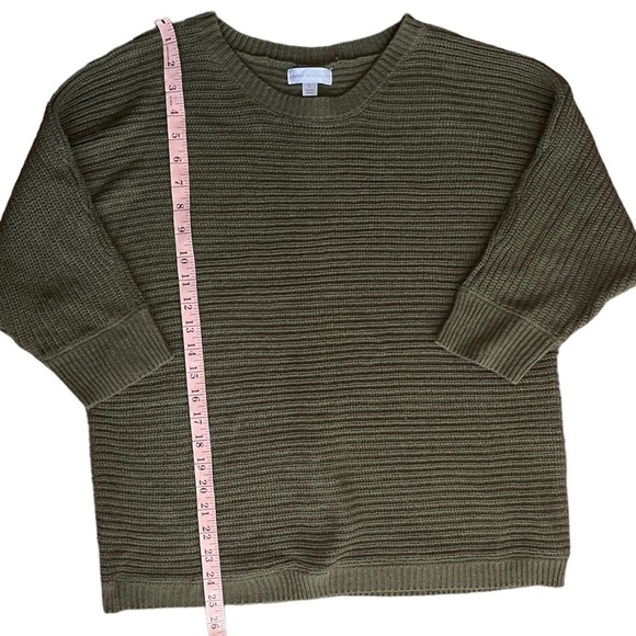 Juniper Maternity Green Knit Back Button Sweater Women's Large - Picture 4 of 6